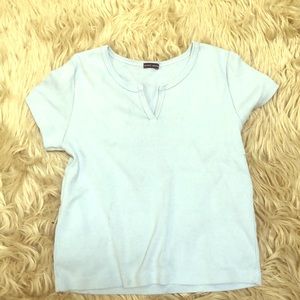 Brandy Melville blue slit top